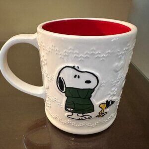 New Peanuts Snoopy Woodstock Green Puffer Jacket Winter Sweater Coffee Mug 2025